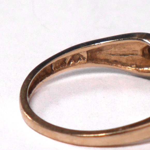 10k Emerald  Ring SOLID Yellow Gold Marquis - Picture 7 of 10